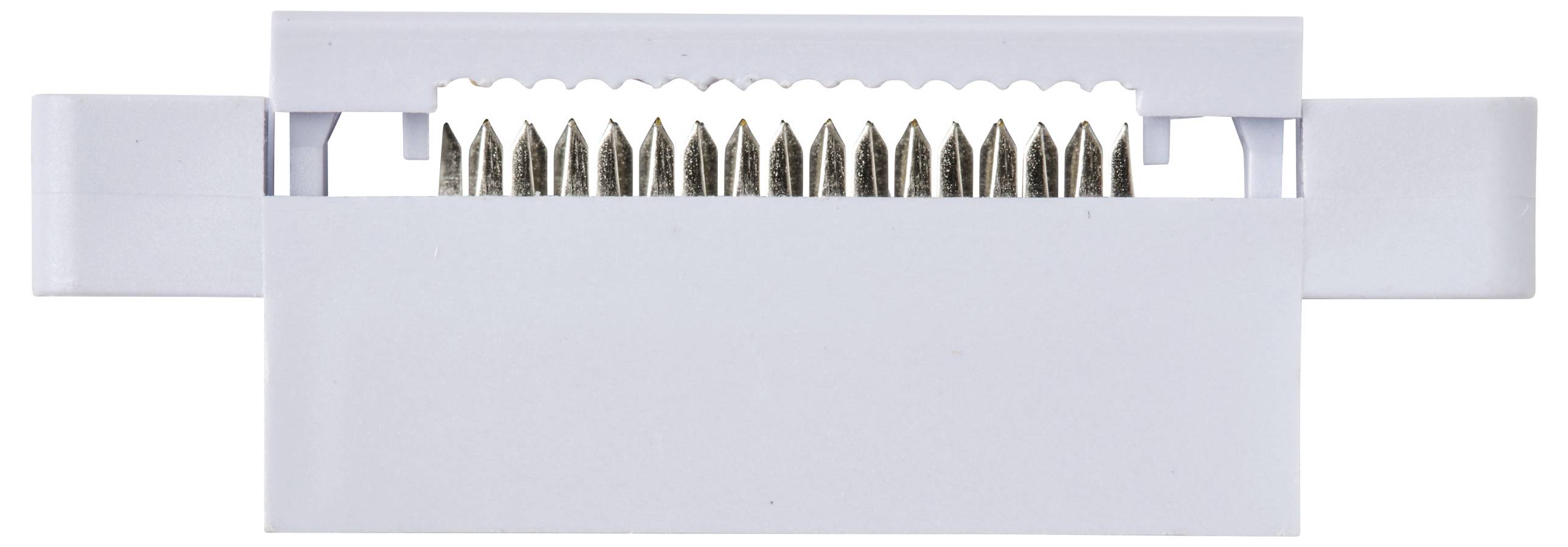 TRU COMPONENTS TC-13537808Pfosten-Steckverbinder mit Befestigungsflansch Rastermaß: 2.54mm Polzahl Gesamt: 16 Anzahl Reihen: 2