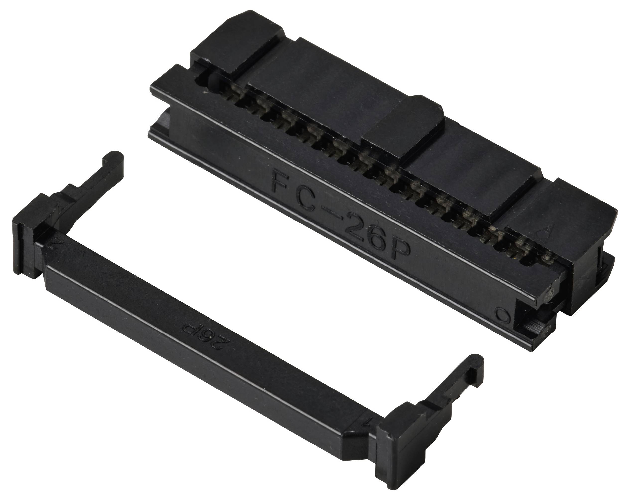 TRU COMPONENTS TC-13537816Pfosten-Steckverbinder mit Zugentlastung Rastermaß: 2.54mm Polzahl Gesamt: 26 Anzahl Reihen: 2