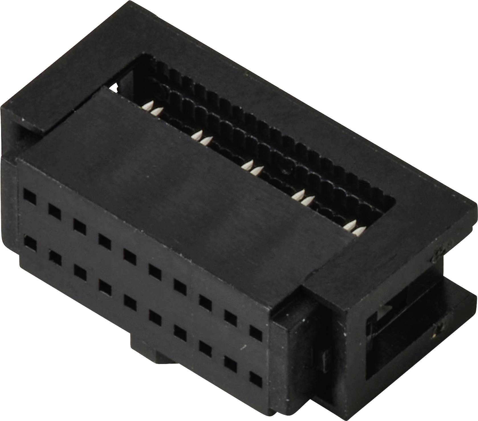 TRU COMPONENTS TC-13537820Pfosten-Steckverbinder mit Zugentlastung Rastermaß: 1.27mm Polzahl Gesamt: 20 Anzahl Reihen: 2