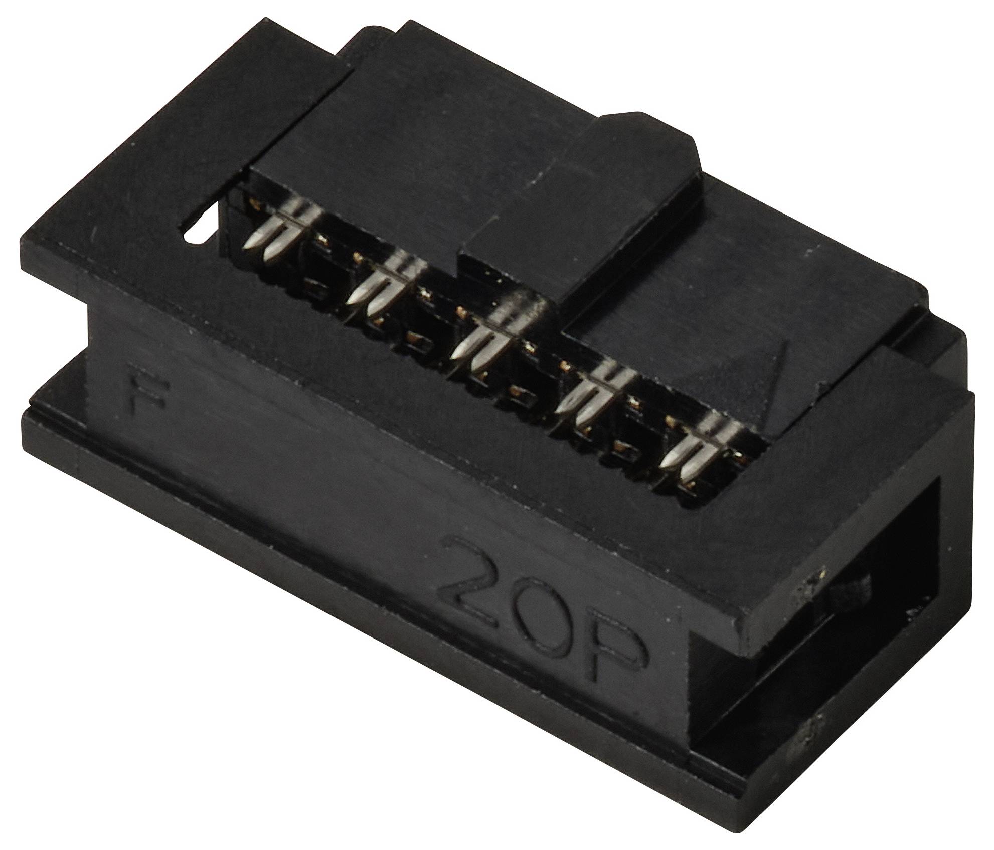 TRU COMPONENTS TC-13537820Pfosten-Steckverbinder mit Zugentlastung Rastermaß: 1.27mm Polzahl Gesamt: 20 Anzahl Reihen: 2