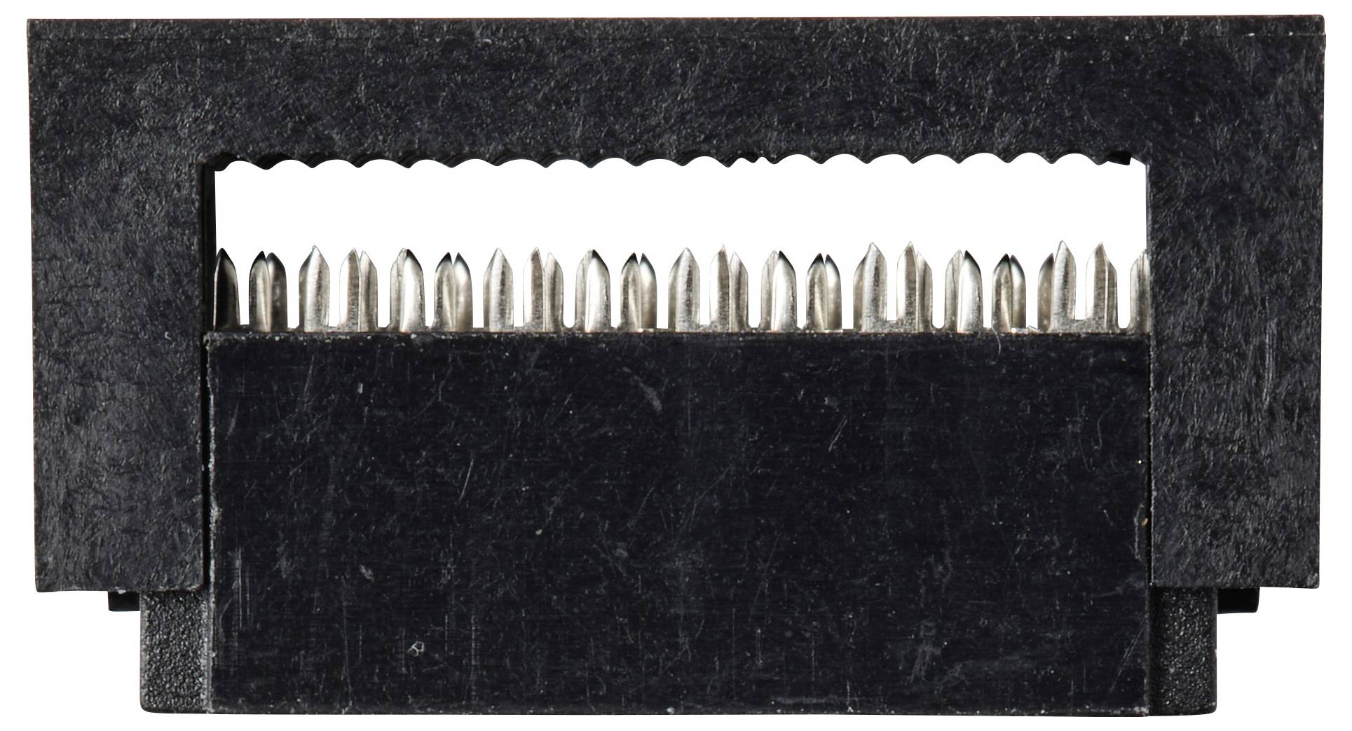 TRU COMPONENTS TC-13537820Pfosten-Steckverbinder mit Zugentlastung Rastermaß: 1.27mm Polzahl Gesamt: 20 Anzahl Reihen: 2