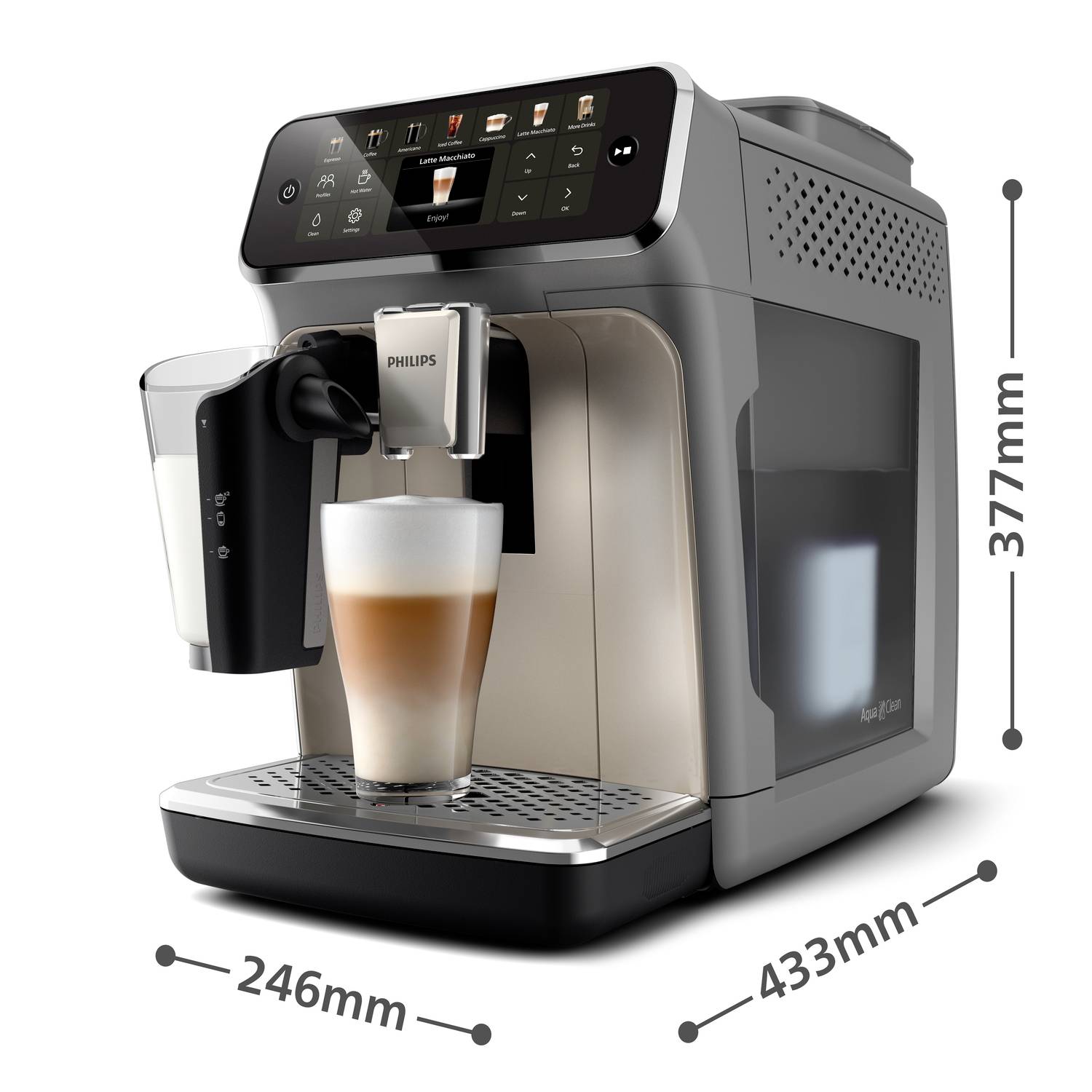 Philips Series 4400 EP4446/70 Kaffeevollautomat Schwarz/Silber
