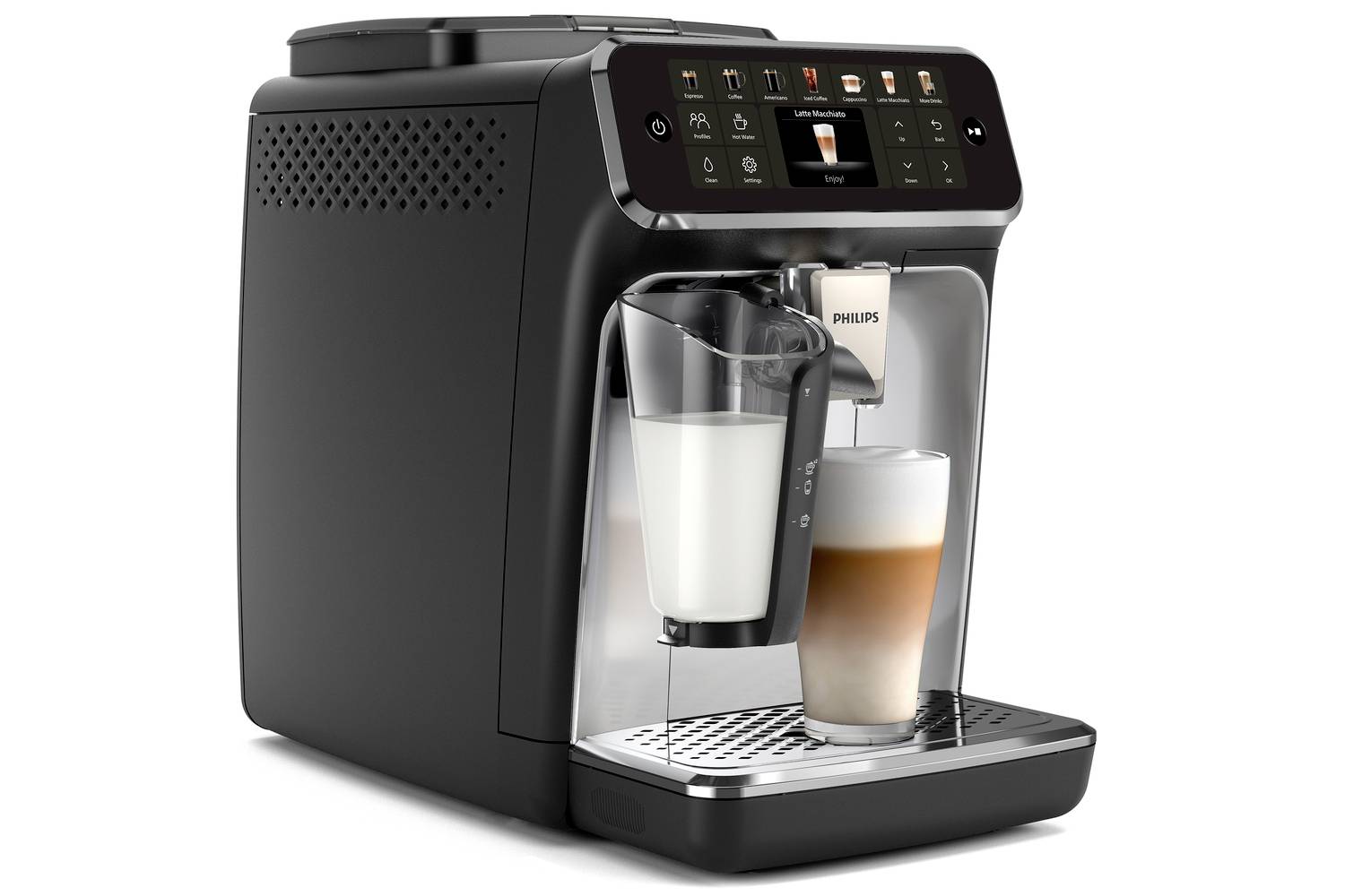 Philips Series 4400 EP4446/70 Kaffeevollautomat Schwarz/Silber