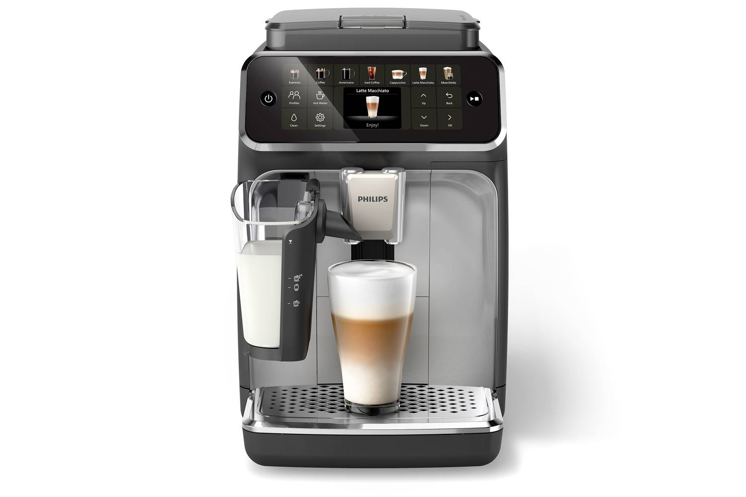 Philips Series 4400 EP4446/70 Kaffeevollautomat Schwarz/Silber