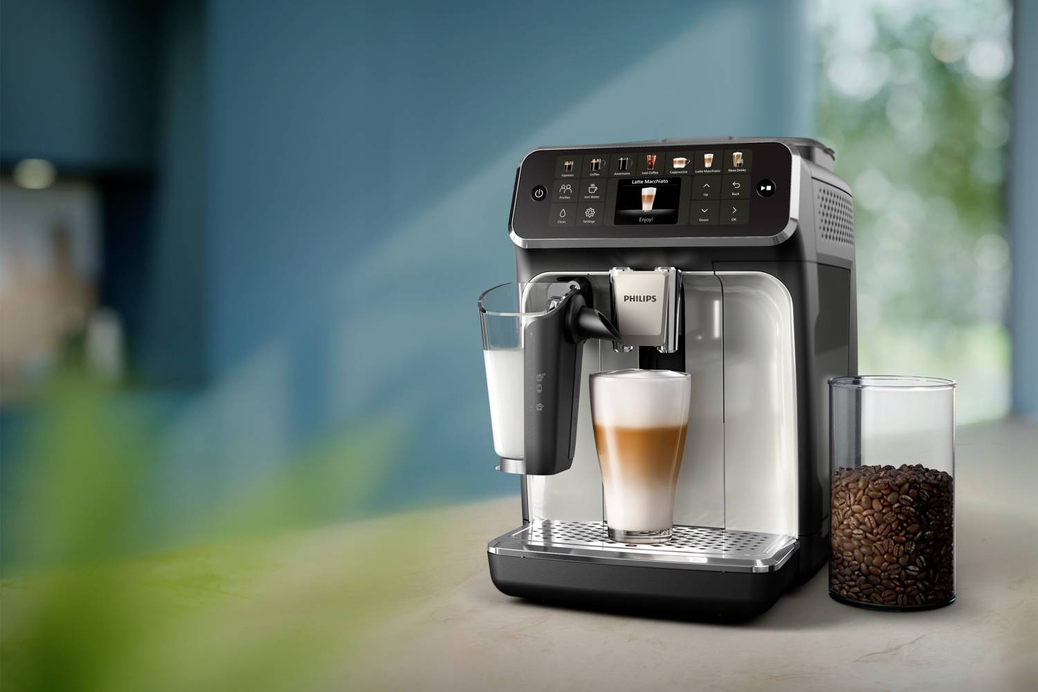 Philips Series 4400 EP4446/70 Kaffeevollautomat Schwarz/Silber