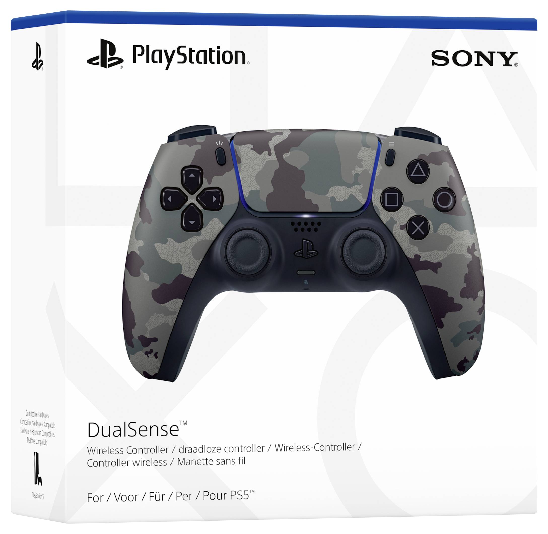 Sony DualSense V2 Gamepad Android, Mac, PC, PlayStation 5, iOS Camouflage, Grau