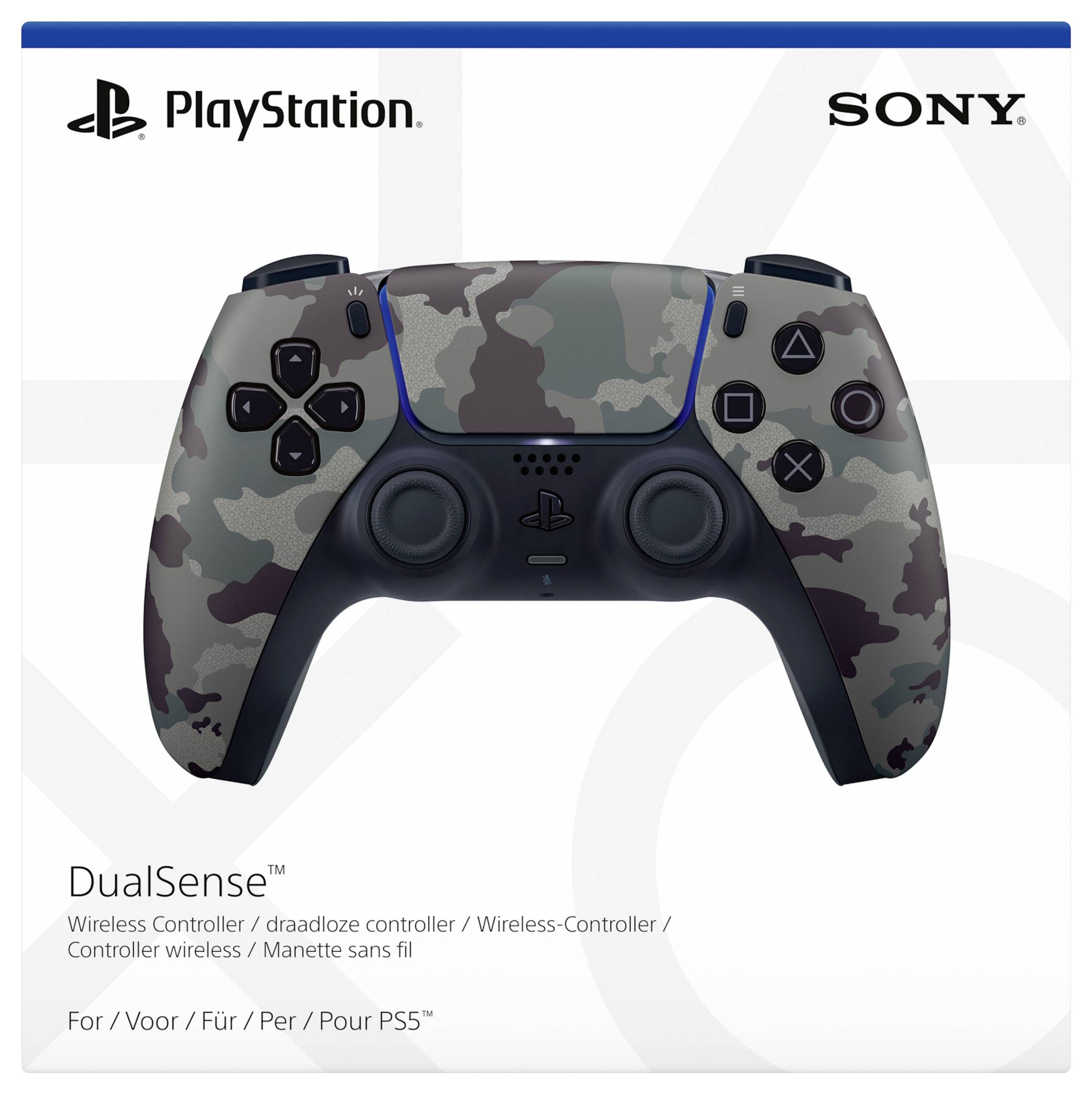 Sony DualSense V2 Gamepad Android, Mac, PC, PlayStation 5, iOS Camouflage, Grau