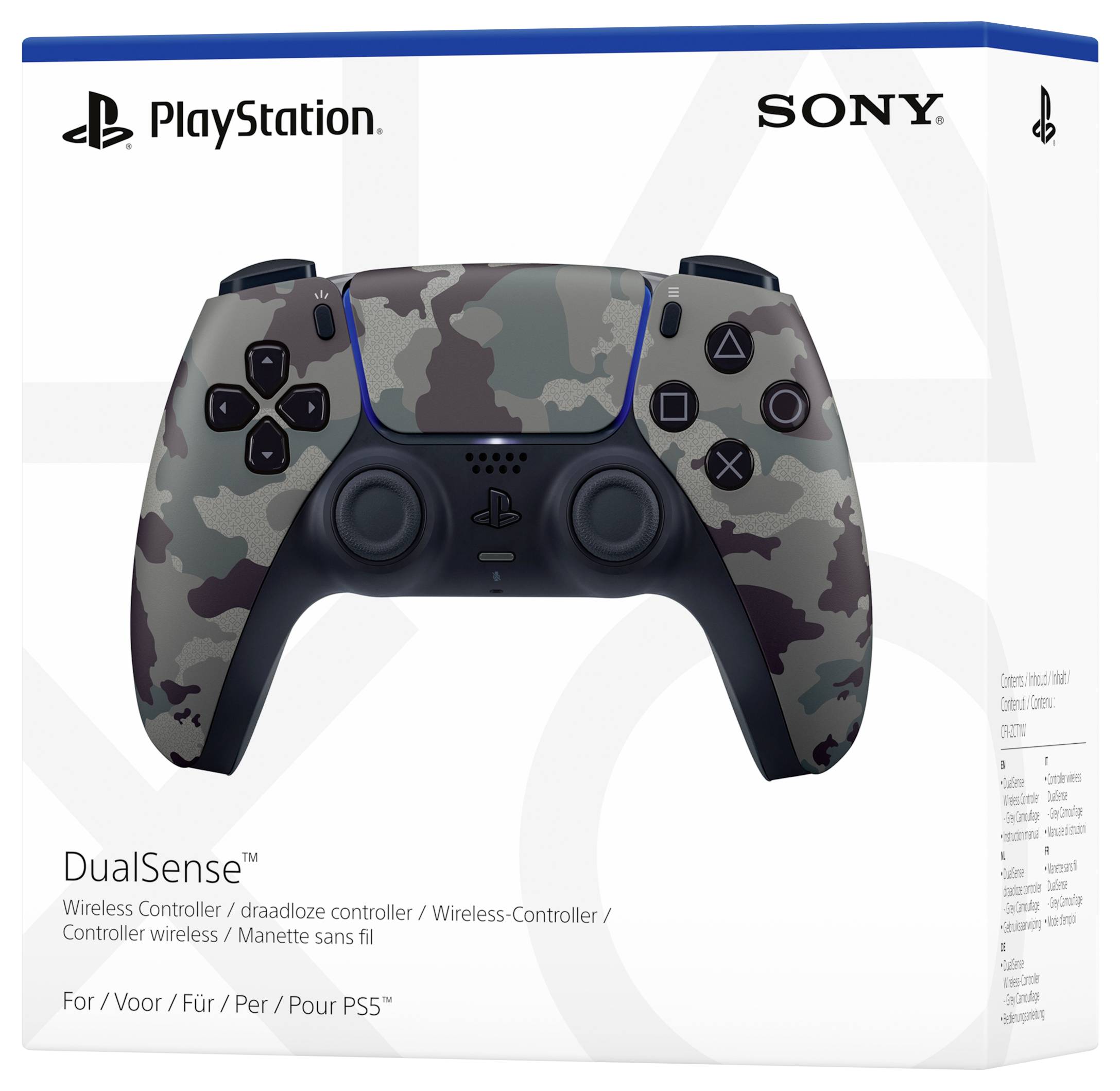 Sony DualSense V2 Gamepad Android, Mac, PC, PlayStation 5, iOS Camouflage, Grau