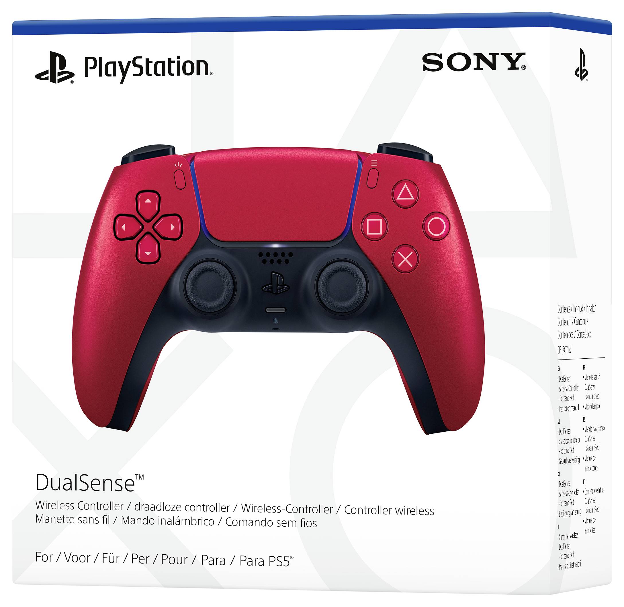 Sony DualSense Gamepad PlayStation 5 Vulkan, Rot