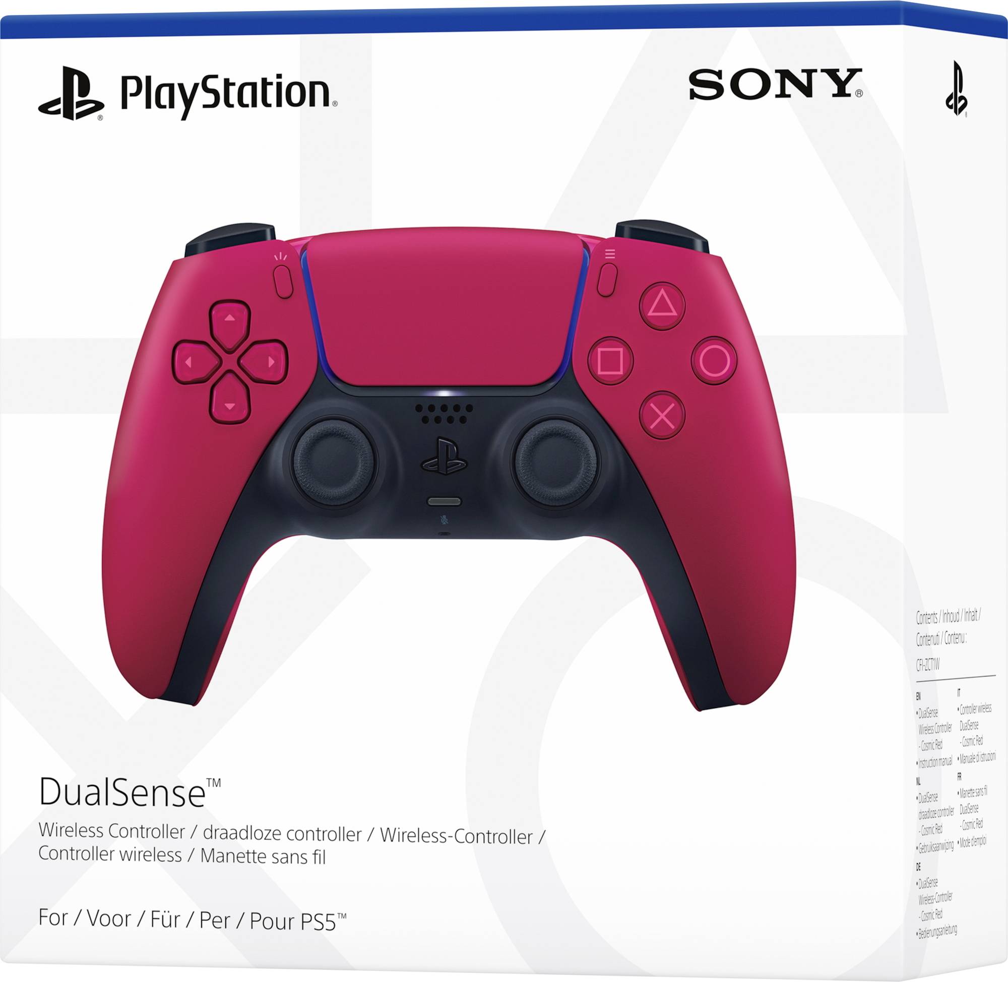 Sony DualSense V2 Gamepad Android, Mac, PC, PlayStation 5, iOS Rot