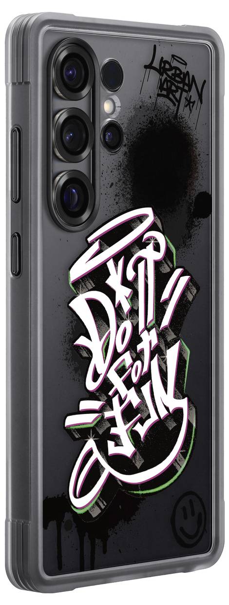 Smartphonehülle mit Graffiti-Design: 'Do It For You' steht in weißen, stilisierten Buchstaben auf schwarzem Hintergrund.