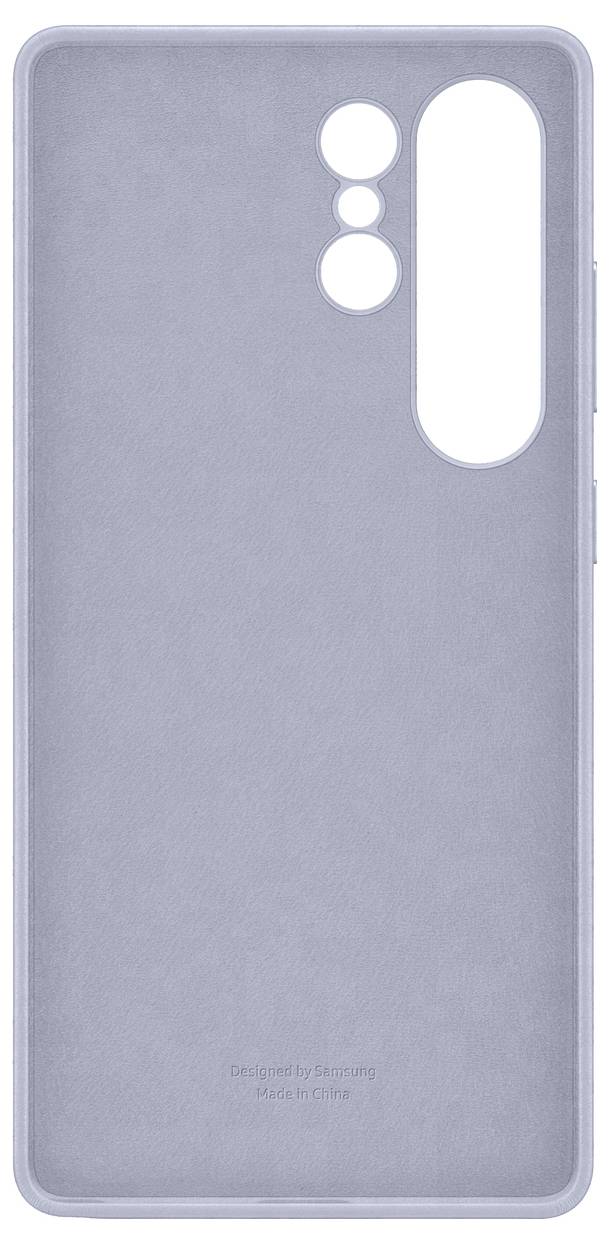 Graues Smartphone-Gehäuse von hinten mit Öffnungen für Kamera und Blitz, etikettiert mit Designed by Zuting, Made in China.