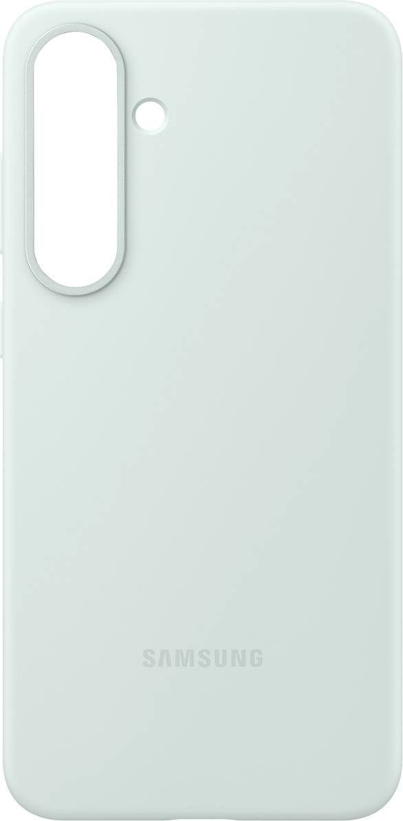 Mintgrünes Smartphone-Cover mit Kameraaussparung und 'Samsung'-Logo unten.