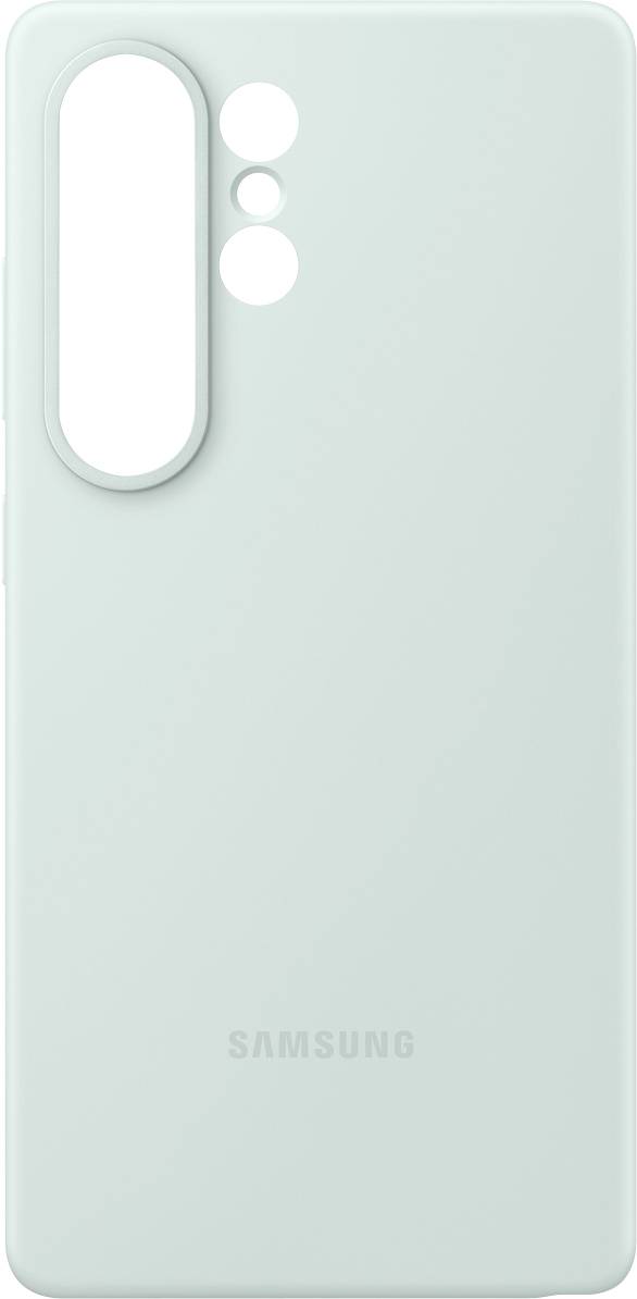 Ein hellblaues Samsung-Handyhülle für ein Smartphone mit zwei Kameraausschnitten.