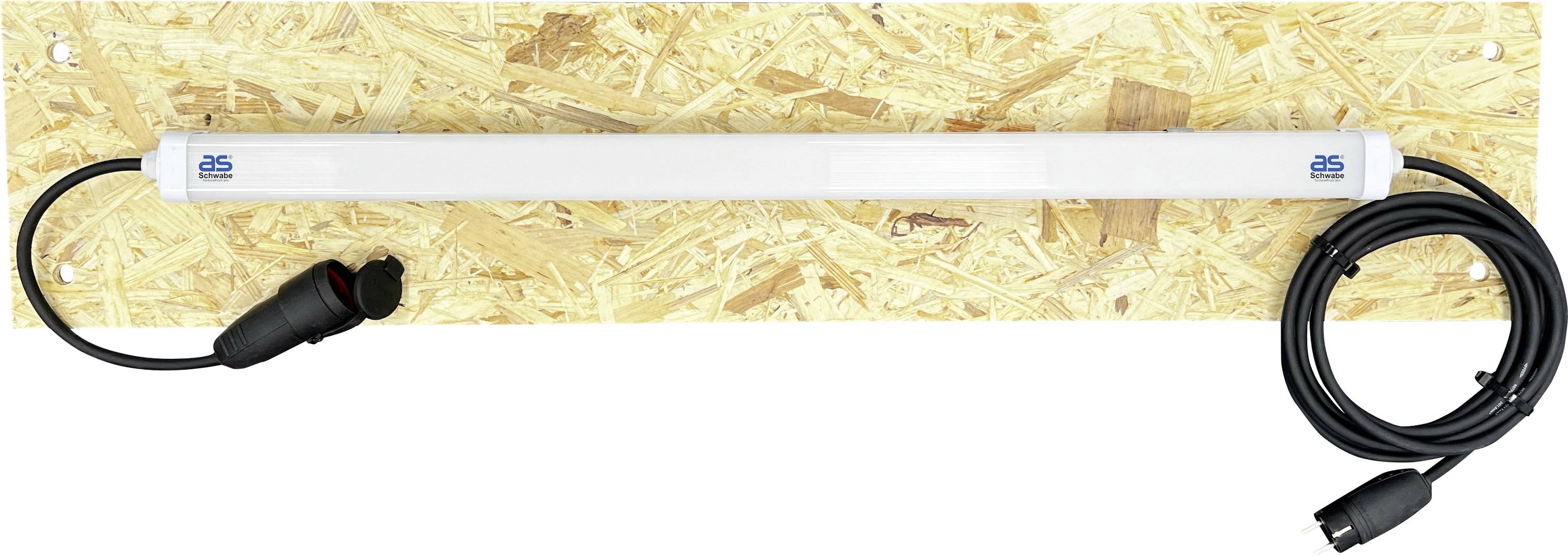 AS Schwabe Aufbauleuchte EEK: E (A - G) Neutralweiß Weiß