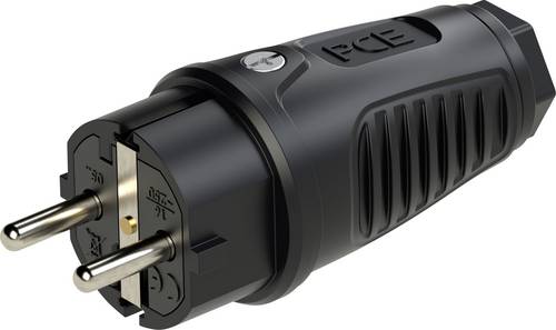 PC Electric 0512-ss Schutzkontaktstecker Vollgummi 250 V Schwarz IP54