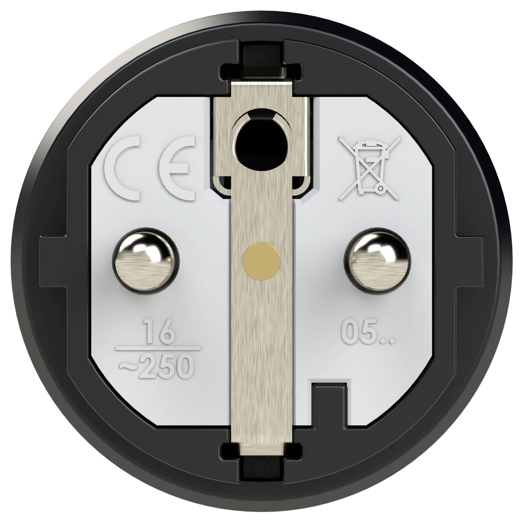 PC Electric 0521-ss Schutzkontaktstecker Gummi 250V Schwarz IP54