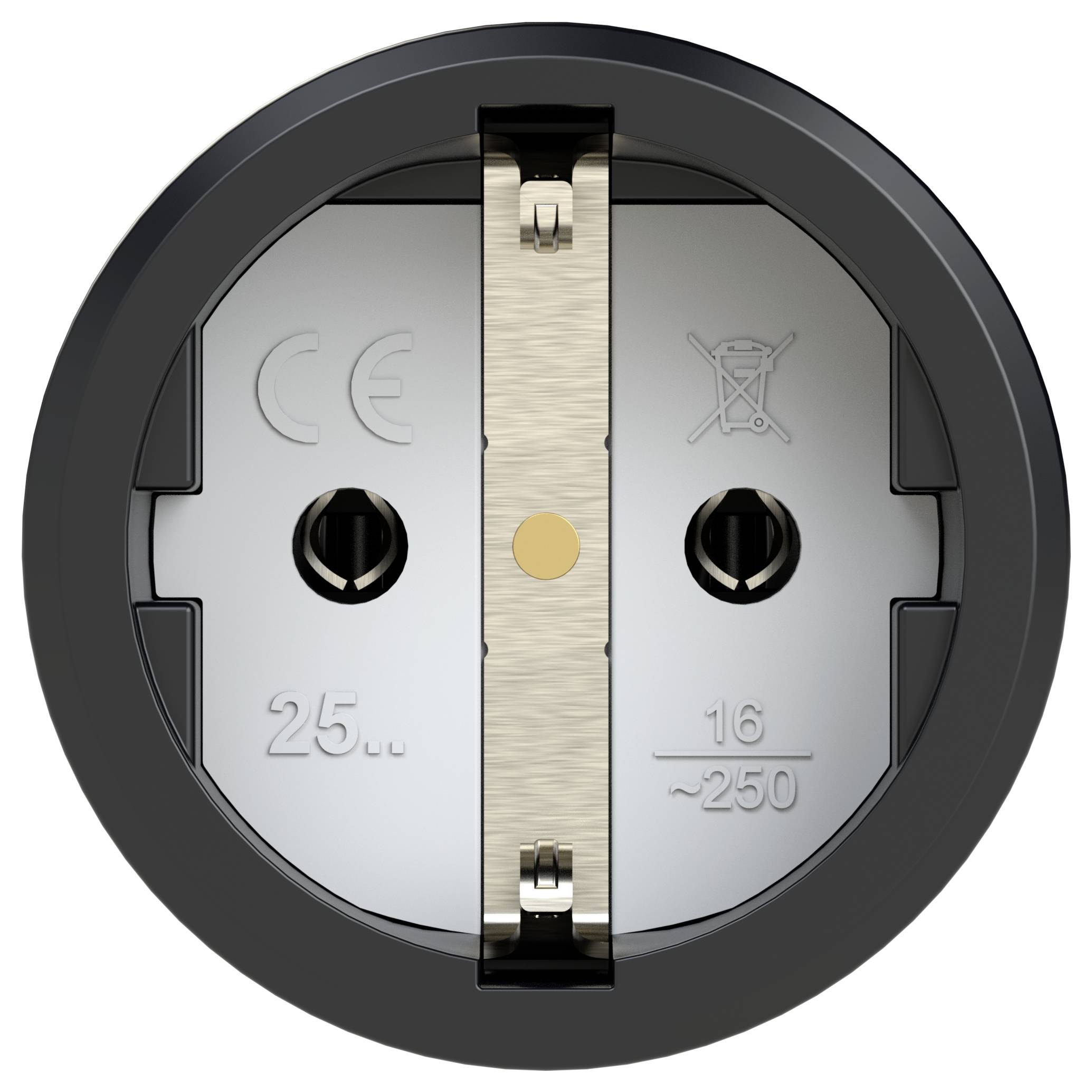PC Electric 2512-ss Schutzkontaktkupplung Gummi 250V Schwarz IP54