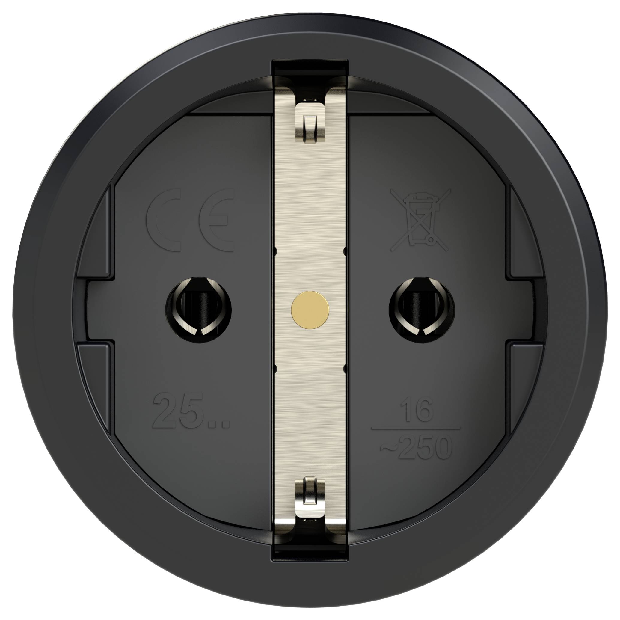 PC Electric 2520-ss Schutzkontaktkupplung Vollgummi 250V Schwarz IP20