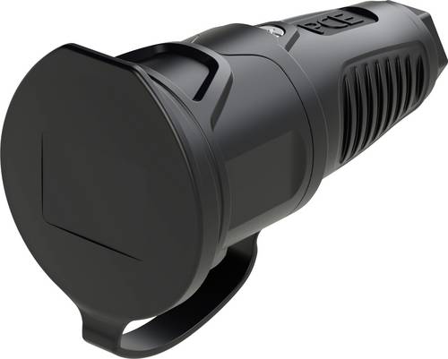 PC Electric 2521-ss Schutzkontaktkupplung Vollgummi 250 V Schwarz IP54