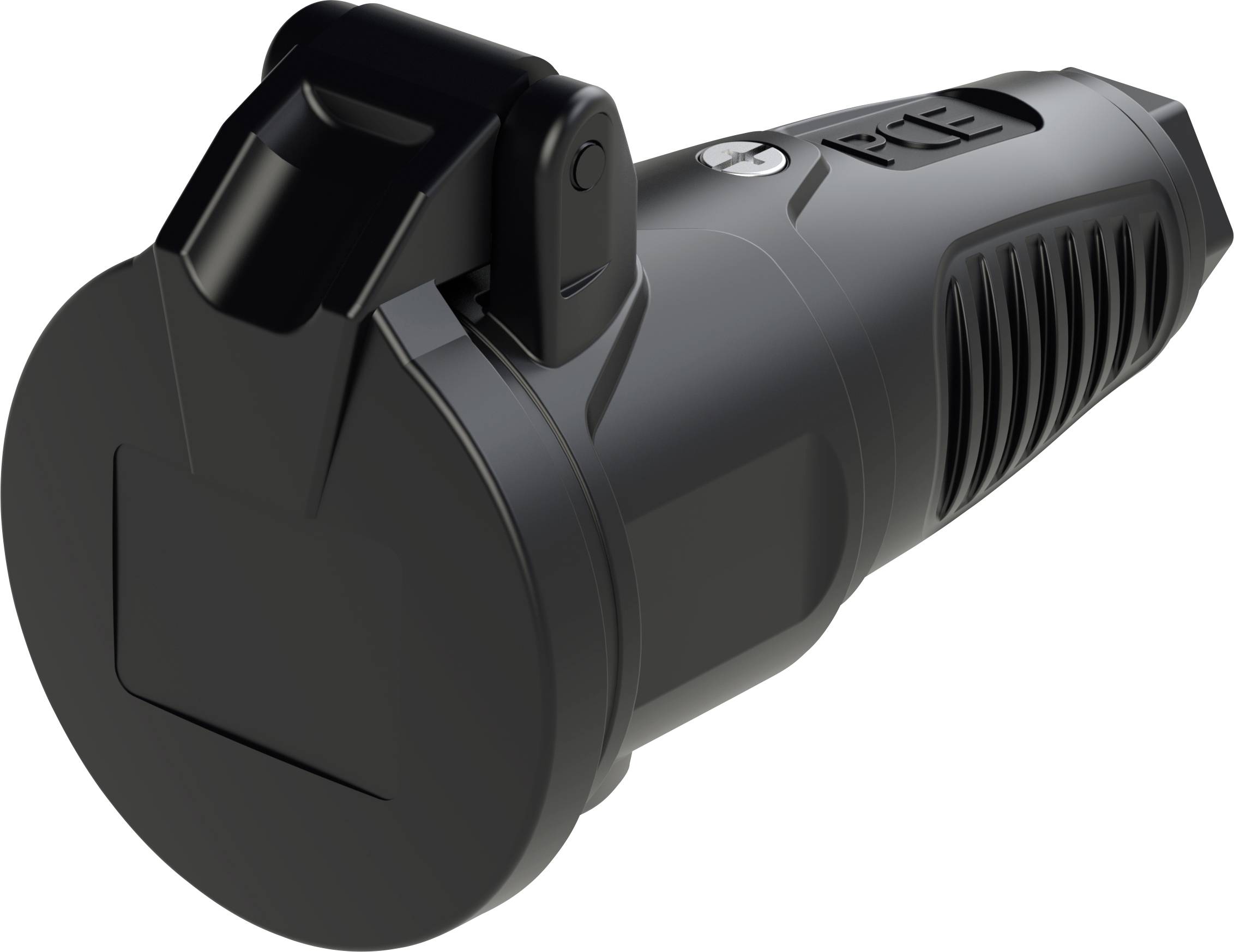 PC Electric 2522-ss Schutzkontaktkupplung Vollgummi 250 V Schwarz IP54