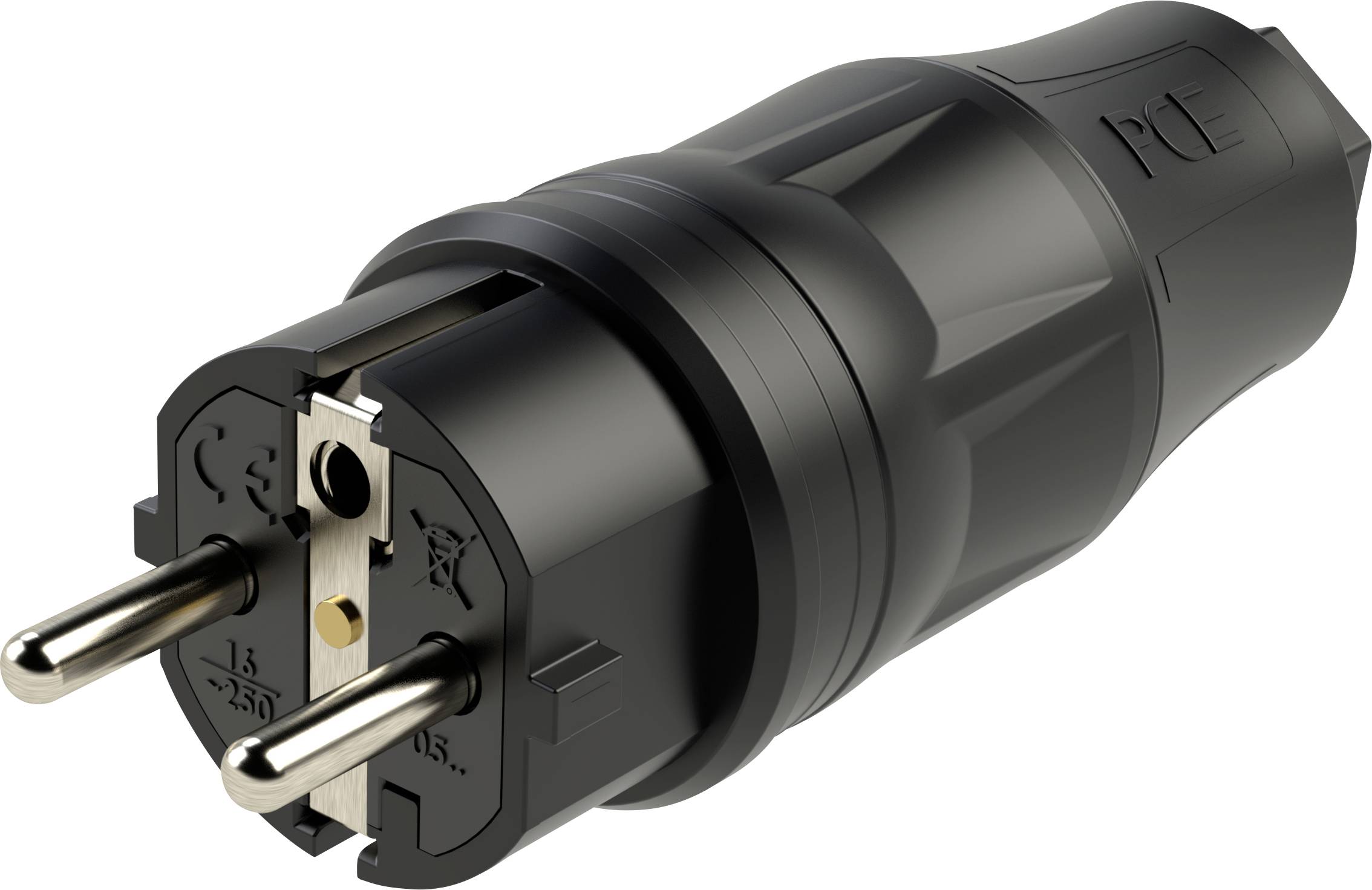 PC Electric 05721-ss Schutzkontaktstecker Kunststoff 250 V Schwarz IP54