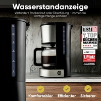 Clatronic KA 3808 Kaffeemaschine Edelstahl Fassungsvermögen Tassen=12 Warmhaltefunktion, Glaskanne Clatronic KA 3808 Kaffeemaschine Edelstahl Fassungsvermögen Tassen=12 Warmhaltefunktion, Glaskanne