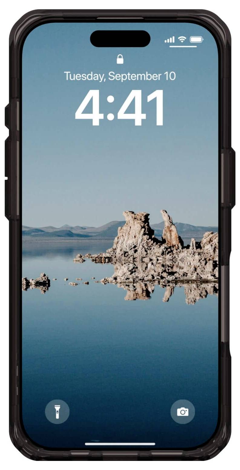 Urban Armor Gear Plyo Backcover Apple iPhone 16 Pro Schwarz, Transparent Induktives Laden, MagSafe kompatibel, Stoßfest