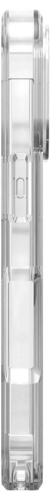 Eine durchsichtige, rechteckige Plastikbox in vertikaler Ausrichtung. Sie hat einen Verschluss oben, der vermutlich den Inhalt schützt.