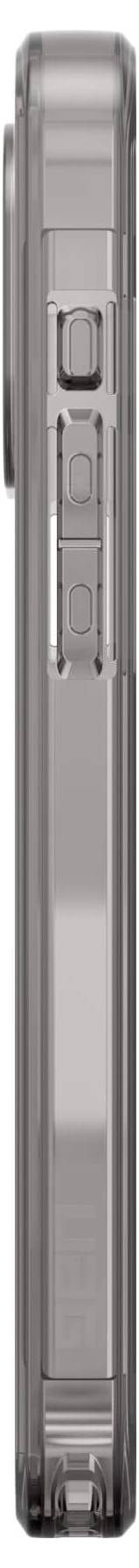 Seitenansicht eines modernen Smartphones in dunkler Hülle, zeigt die Tasten auf der rechten Seite.