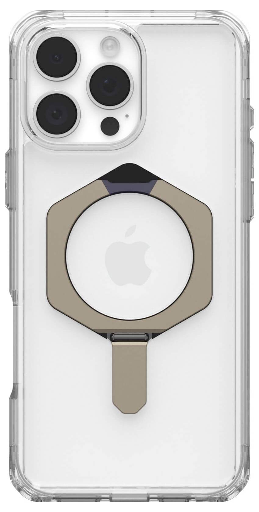 Urban Armor Gear Plyo XTE Backcover Apple iPhone 16 Pro Max Transparent, Titan Induktives Laden, MagSafe kompatibel