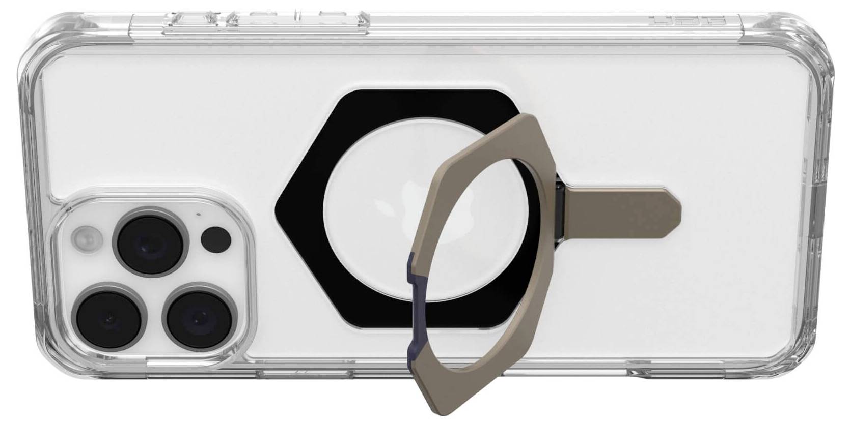 Urban Armor Gear Plyo XTE Backcover Apple iPhone 16 Pro Max Transparent, Titan Induktives Laden, MagSafe kompatibel