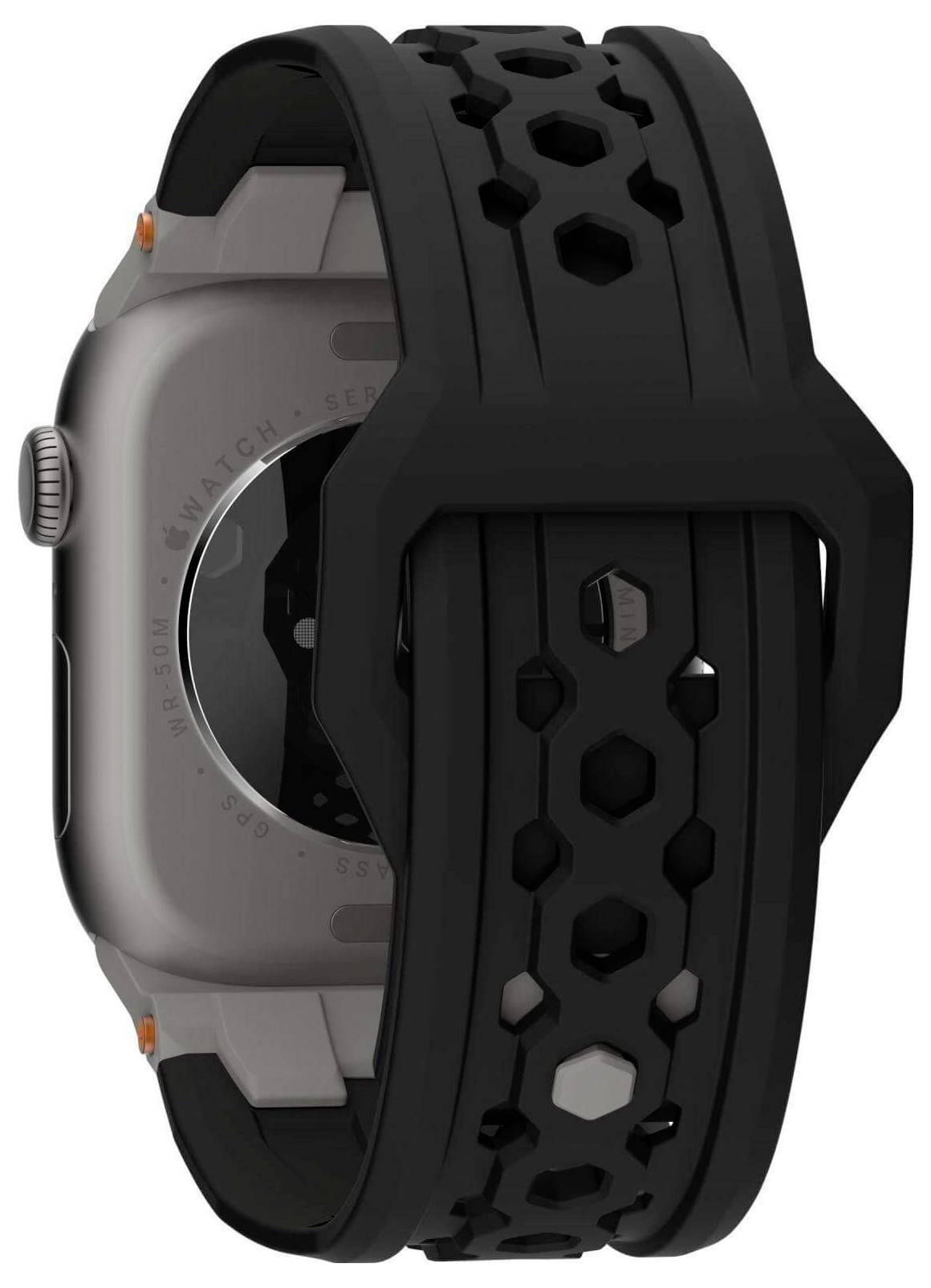 Urban Armor Gear Monarch Armband 42 mm, 44 mm, 45 mm, 46 mm, 49mm Schwarz, Titan Watch Series 1, Watch Series 2, Watch Series