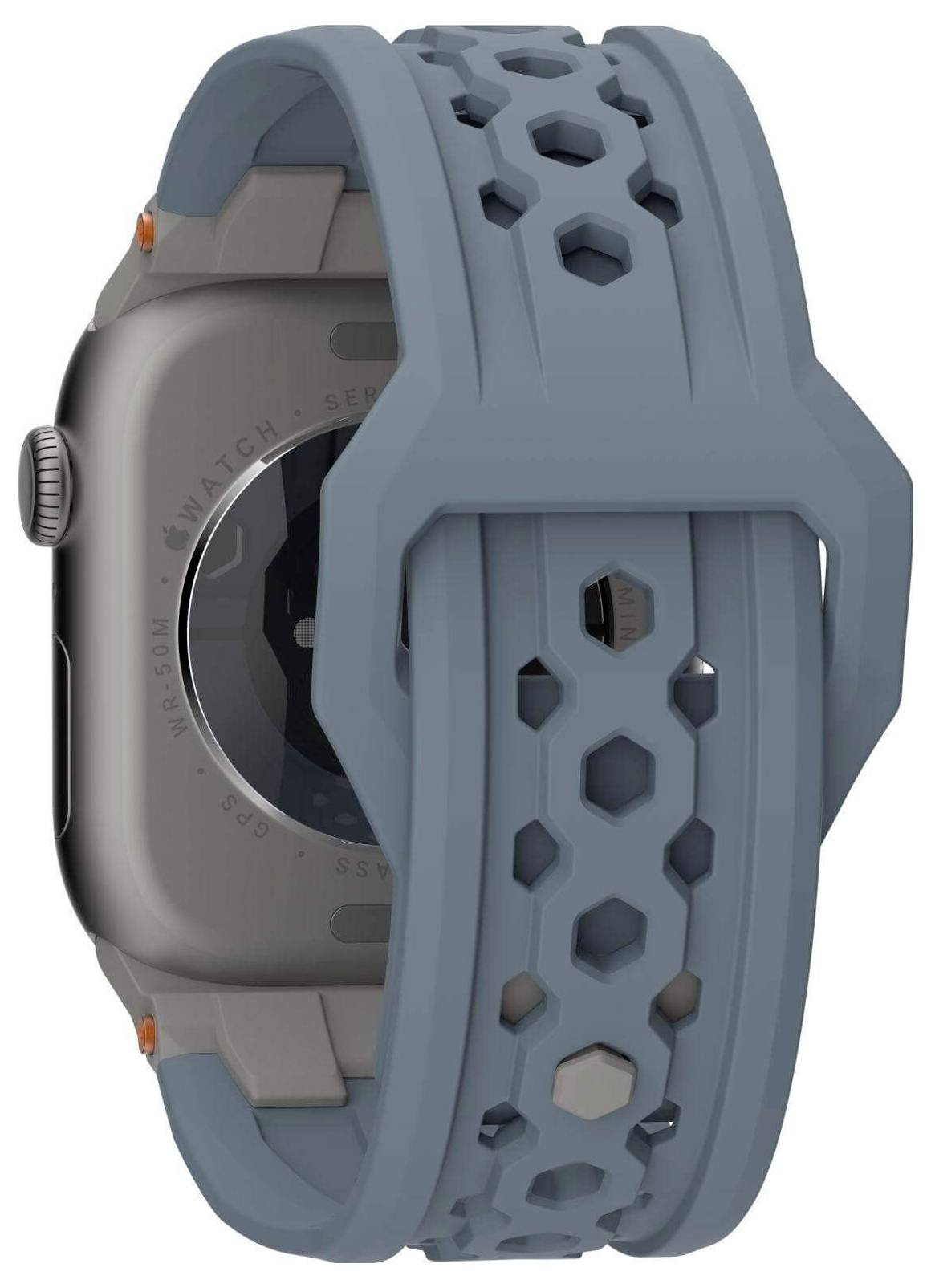 Urban Armor Gear Monarch Armband 42 mm, 44 mm, 45 mm, 46 mm, 49mm Blau, Titan Watch Series 1, Watch Series 2, Watch Series
