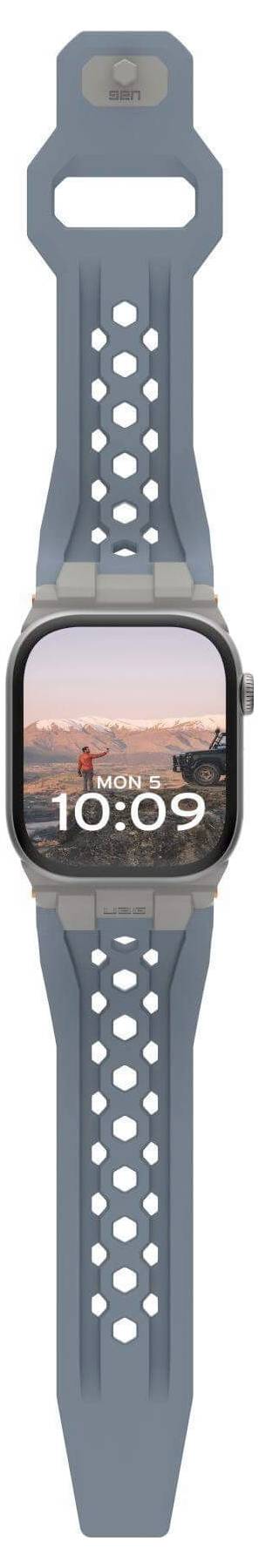 Urban Armor Gear Monarch Armband 42 mm, 44 mm, 45 mm, 46 mm, 49mm Blau, Titan Watch Series 1, Watch Series 2, Watch Series