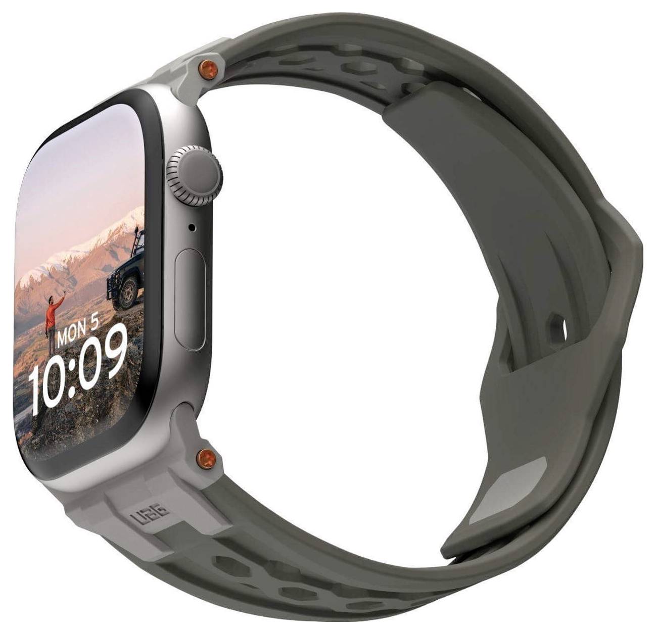 Urban Armor Gear Monarch Armband 42 mm, 44 mm, 45 mm, 46 mm, 49mm Oliv, Titan Watch Series 1, Watch Series 2, Watch Series