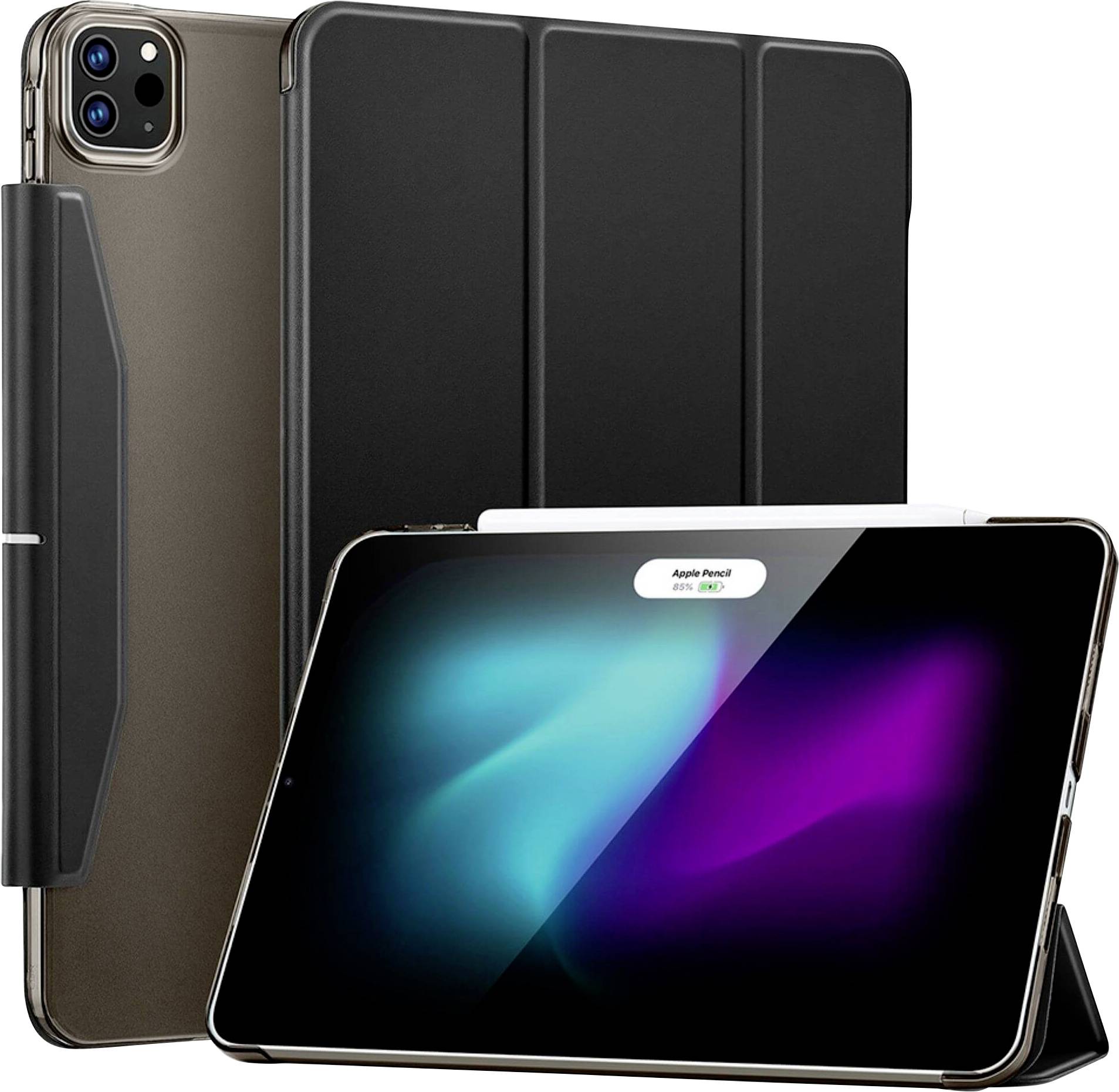 ESR Ascend Trifold iPad Cover / Tasche Apple iPad Pro 13" (M4, 2024) 33cm (13") Book Cover Schwarz, Transparent