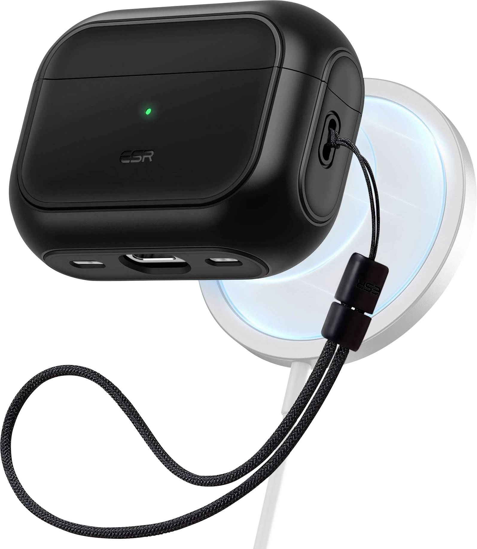ESR Orbit Hybrid HaloLock Schutzhülle für Ladecase Apple AirPods Pro (Gen. 1) Schwarz