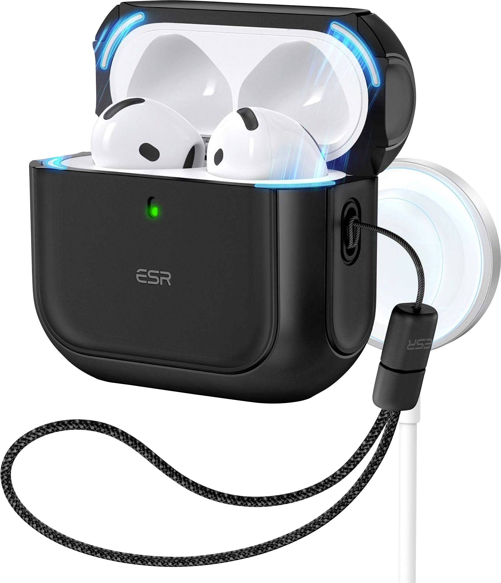 ESR Orbit Hybrid HaloLock Schutzhülle für Ladecase Apple AirPods (Gen. 4) Schwarz