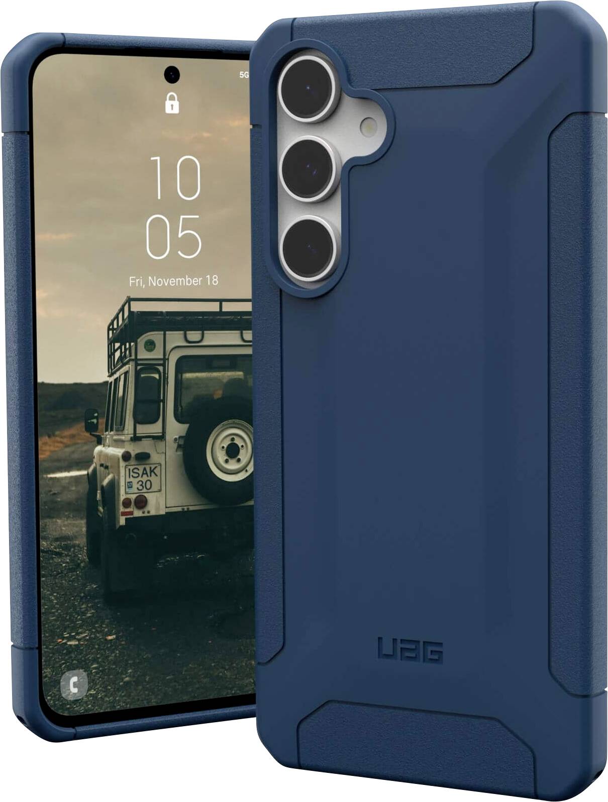Urban Armor Gear Scout Backcover Samsung Galaxy S24 FE Blau Induktives Laden, Stoßfest 214459115555