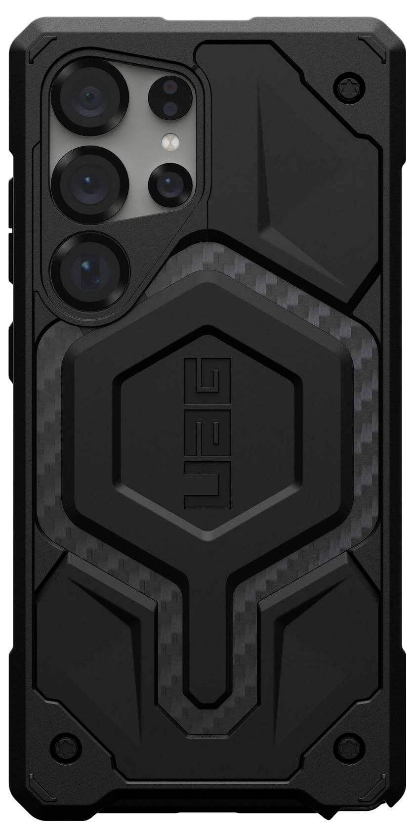 Urban Armor Gear Monarch Pro Outdoorcase Samsung Galaxy S25 Ultra Carbon Induktives Laden, Stoßfest 214461114242