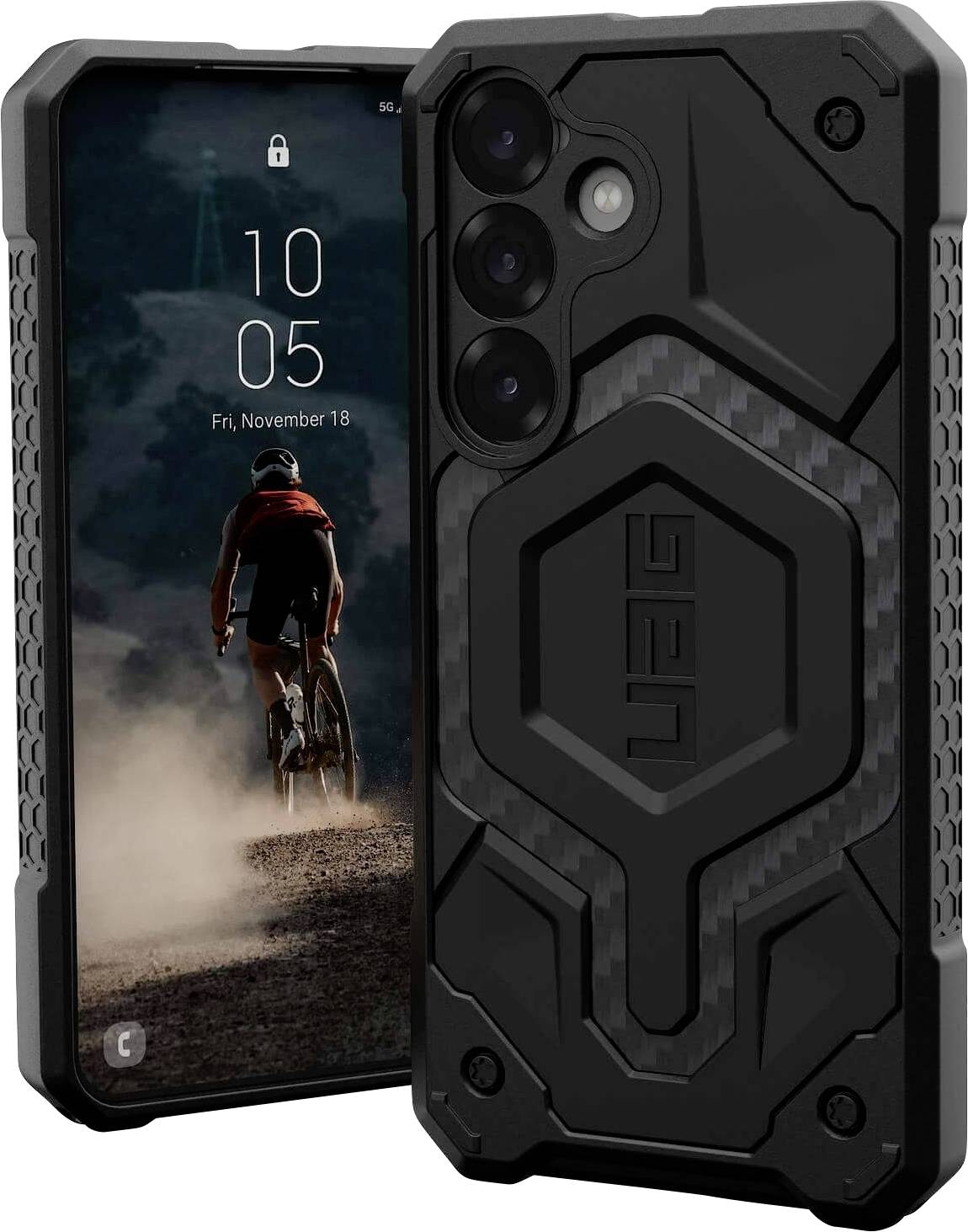 Urban Armor Gear Monarch Pro Outdoorcase Samsung Galaxy S25 Carbon Induktives Laden, Stoßfest 214463114242