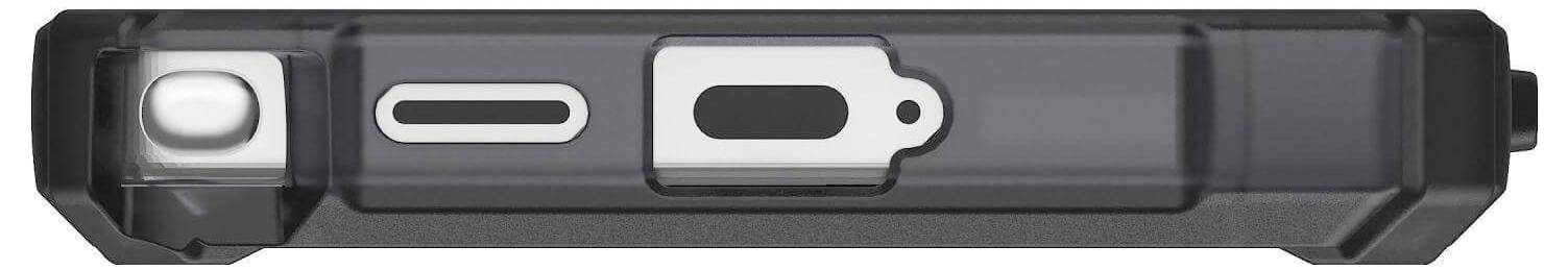 Urban Armor Gear Plasma XTE Outdoorcase Samsung Galaxy S25 Ultra Schwarz, Transparent Induktives Laden, Standfunktion, Stoßfest