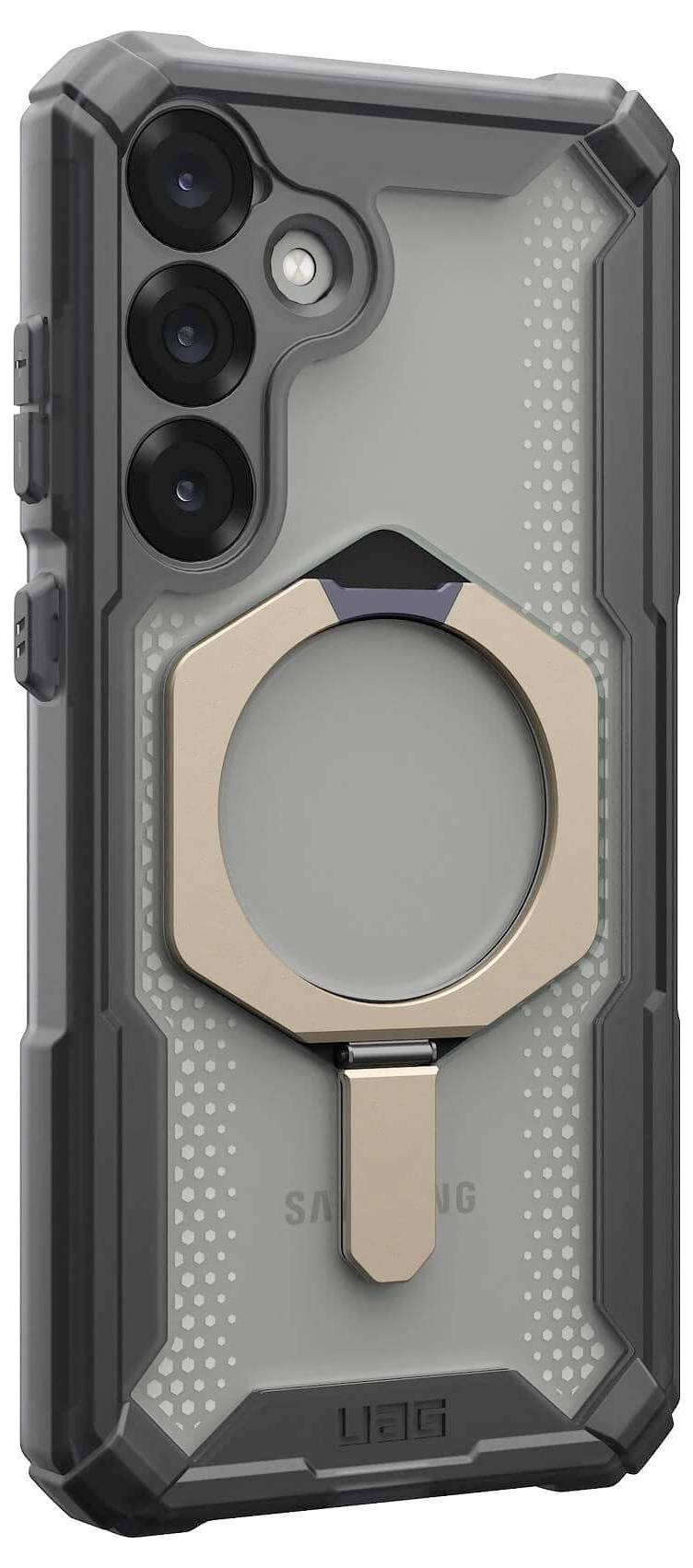 Urban Armor Gear Plasma XTE Outdoorcase Samsung Galaxy S25+ Transparent, Titan Induktives Laden, Standfunktion, Stoßfest