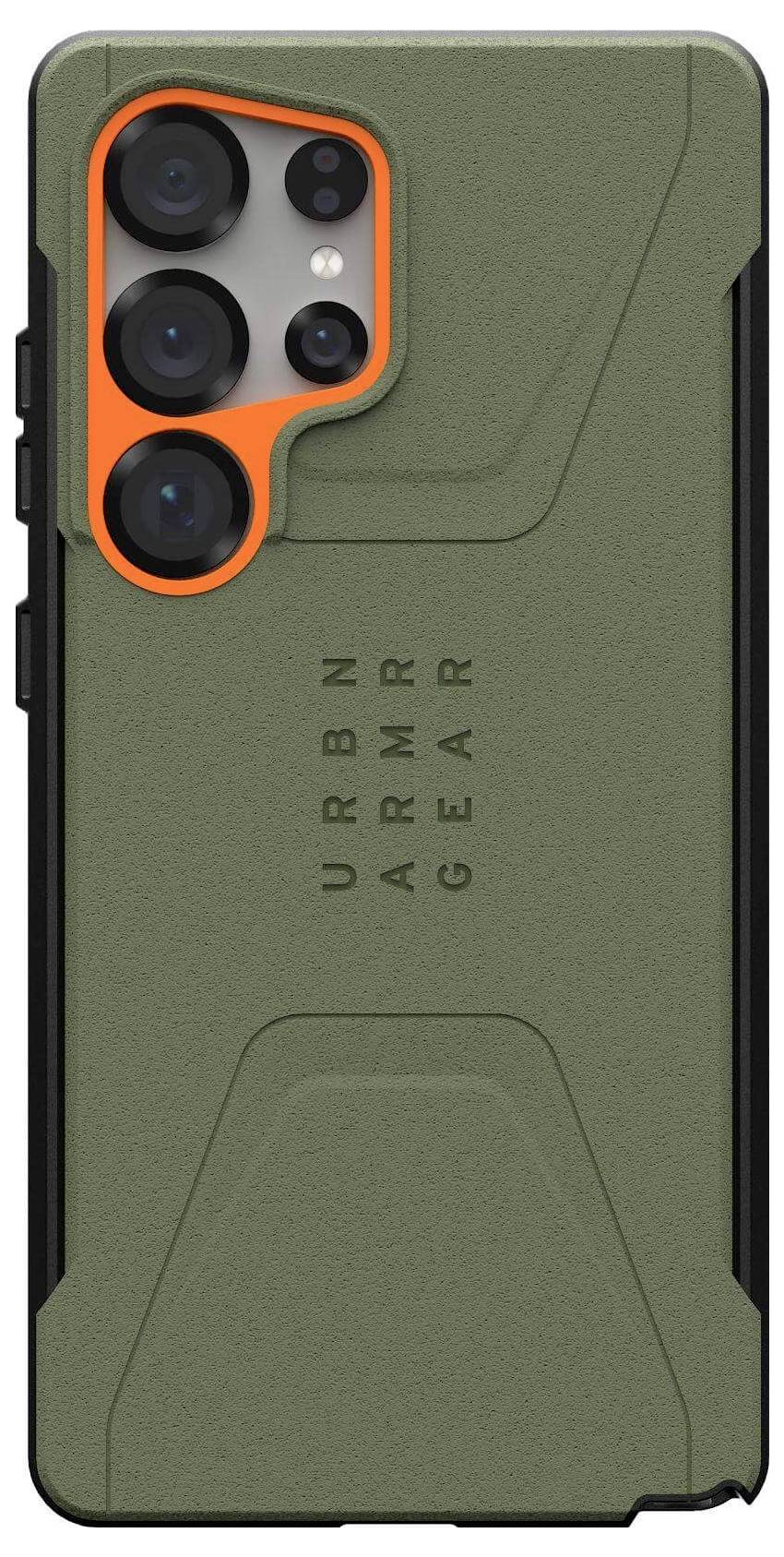 Urban Armor Gear Civilian Backcover Samsung Galaxy S25 Ultra Oliv, Orange Induktives Laden, Stoßfest 214473117297