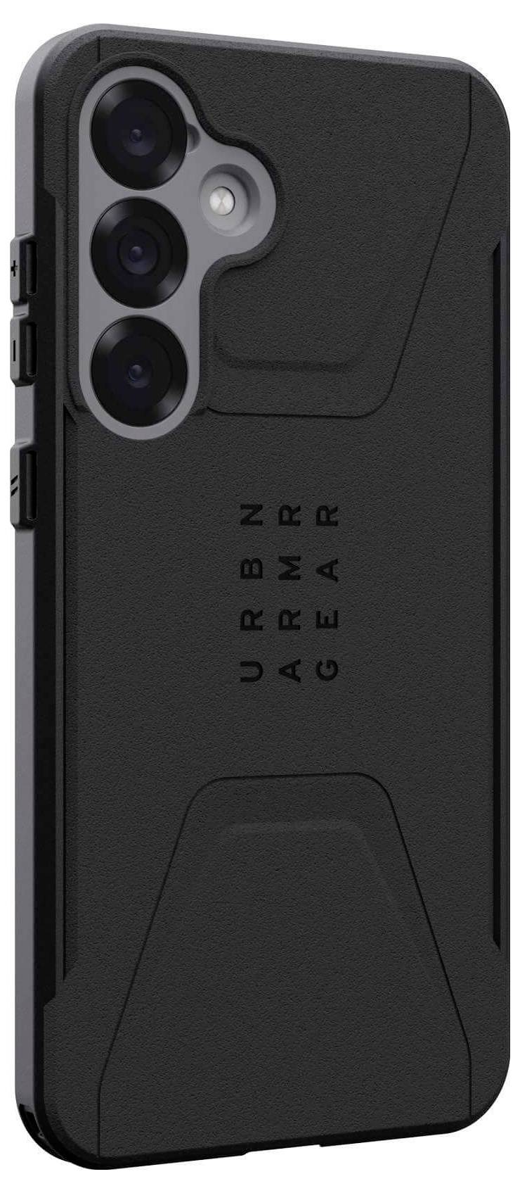 Urban Armor Gear Civilian Backcover Samsung Galaxy S25+ Schwarz Induktives Laden, Stoßfest 214474114040