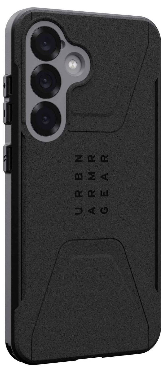 Urban Armor Gear Civilian Backcover Samsung Galaxy S25 Schwarz Induktives Laden, Stoßfest 214475114040