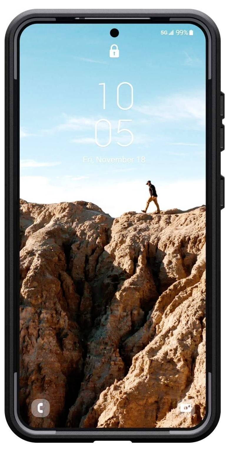 Urban Armor Gear Civilian Backcover Samsung Galaxy S25 Schwarz Induktives Laden, Stoßfest 214475114040