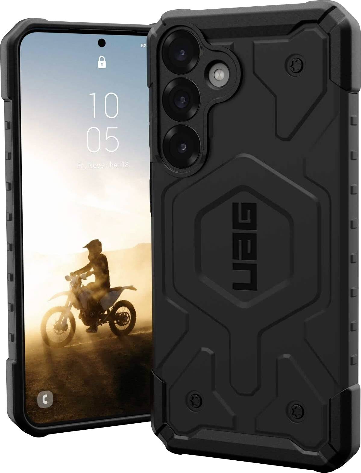 Urban Armor Gear Pathfinder Outdoorcase Samsung Galaxy S25+ Schwarz Induktives Laden, Stoßfest 214477114040