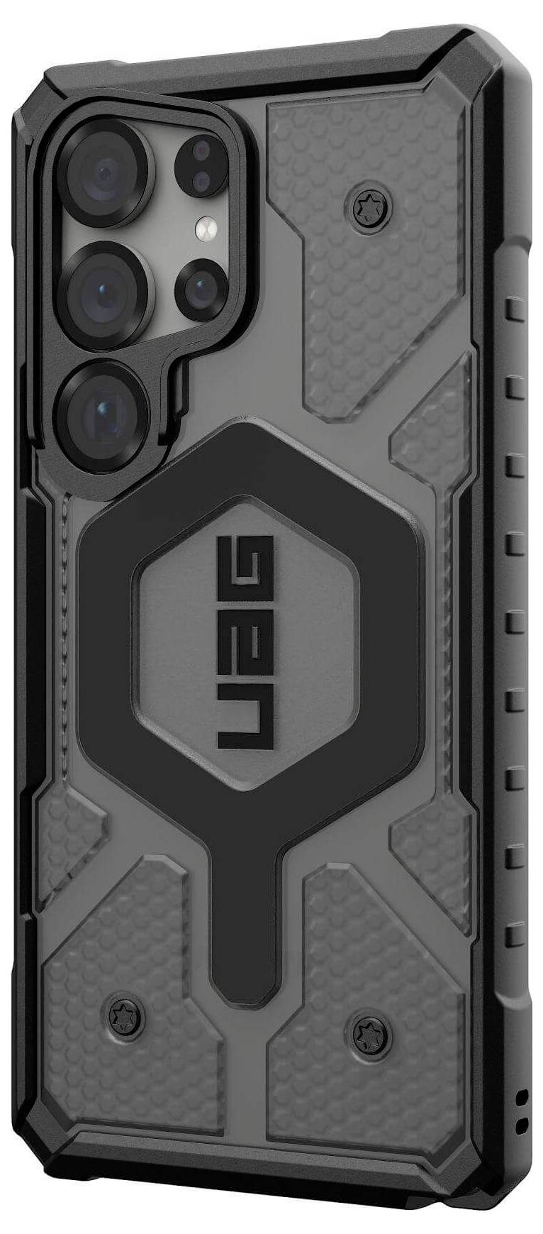 Urban Armor Gear Pathfinder Outdoorcase Samsung Galaxy S25 Ultra Grau, Transparent Induktives Laden, Stoßfest 214483113131